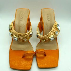 Orange Open Toe Sandals